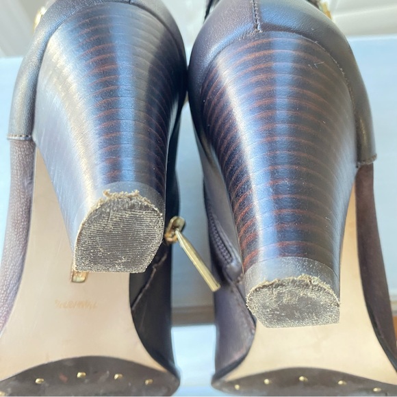 Louise et Cie Leather Brown Leather Ankle Boots Sz 7.5 - Picture 9 of 9